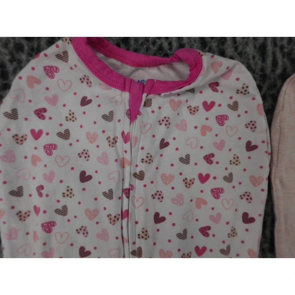 SwaddleMe Zipper Swaddle Pods 3‎ Pack Newborn SM/MED Pink Hearts Arrows Peach